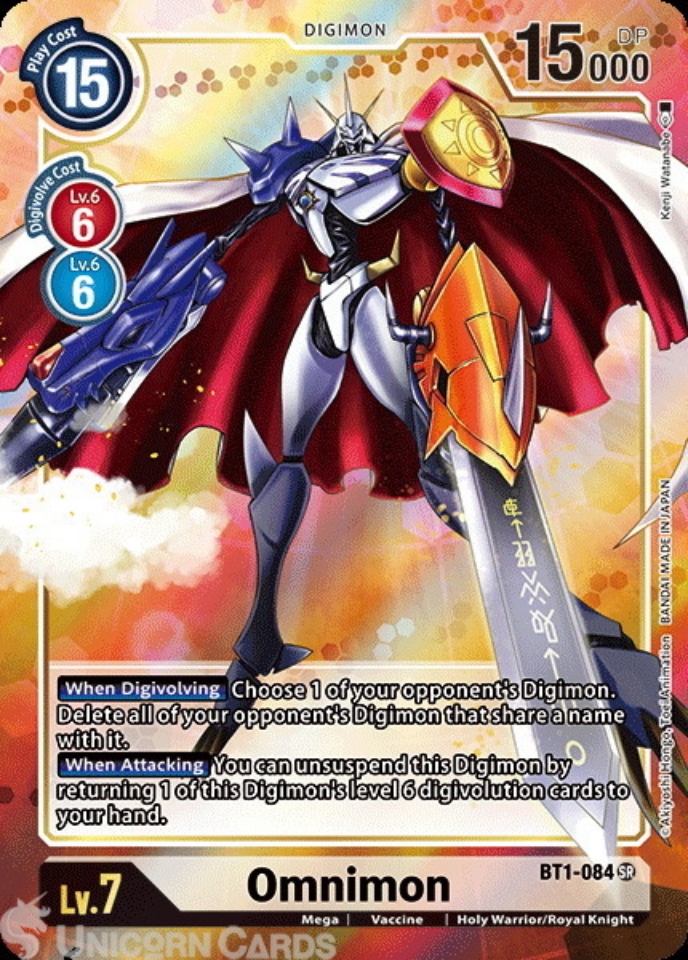 BT1084ALT Omnimon Super Rare Alternative Art Mint Digimon Card