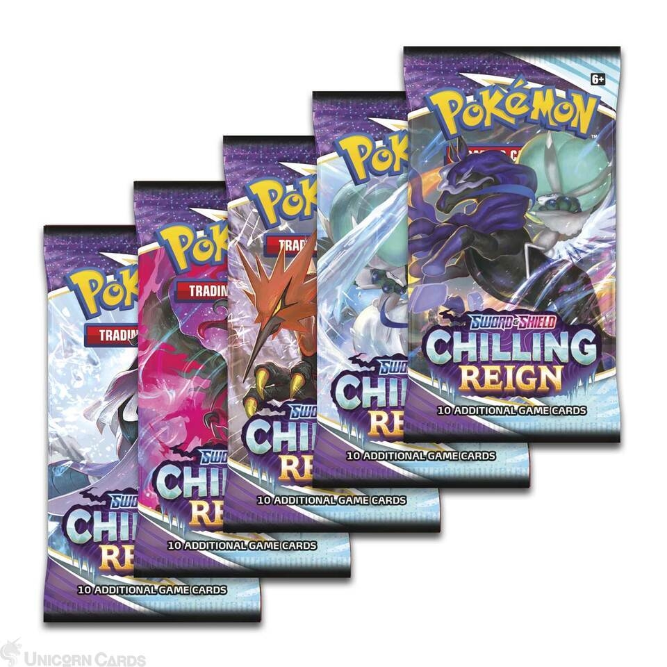 Sword & Shield Chilling Reign 5 Booster Packs All Types