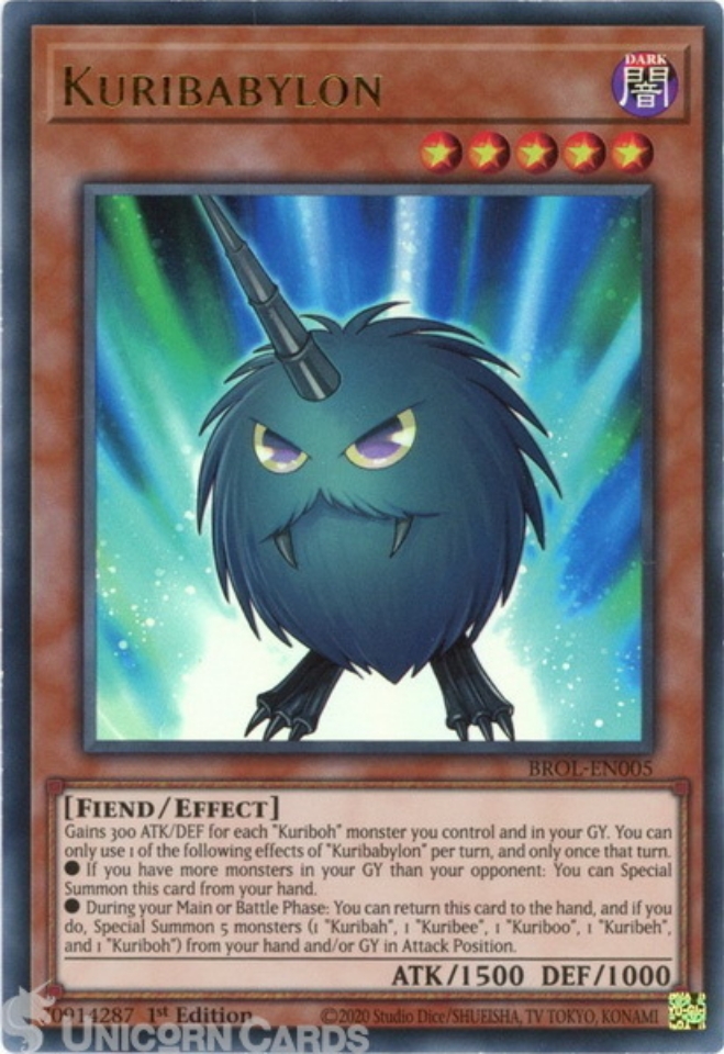 BROL-EN005 Kuribabylon Ultra Rare 1st Edition Mint YuGiOh Card ...