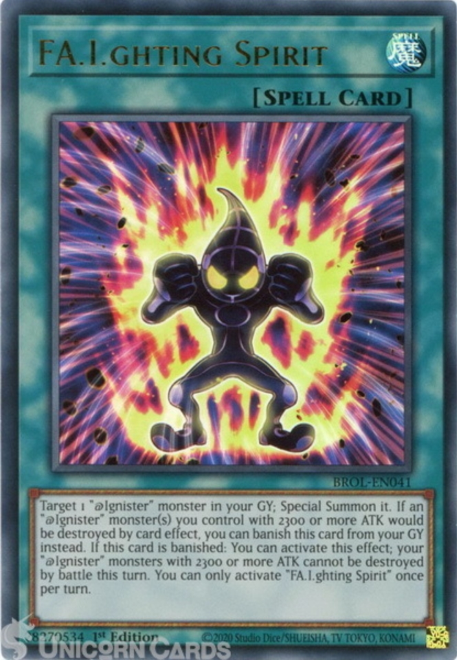 Brol-en041 Fa.i.ghting Spirit Ultra Rare 1st Edition Mint Yugioh Card 