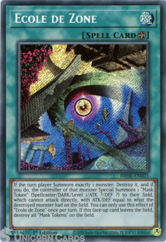 Brol En021 Ecole De Zone Secret Rare 1st Edition Mint Yugioh Card Unicorn Cards Yugioh Pokemon Digimon And Mtg Tcg Cards For Players And Collectors