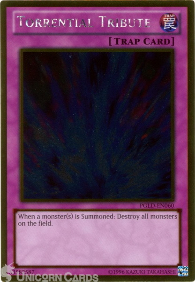 PGLDEN060 Torrential Tribute Gold Rare UNL Edition Mint YuGiOh Card
