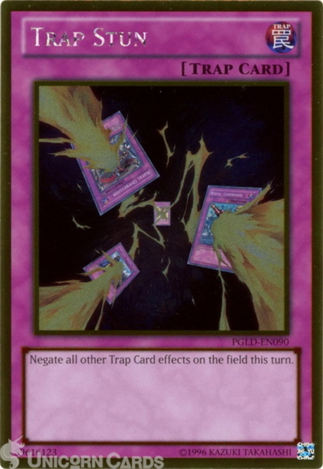 PGLD-EN090 Trap Stun Gold Rare UNL Edition Mint YuGiOh Card:: Unicorn ...