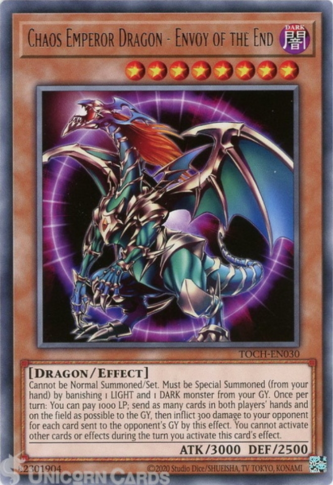 TOCH-EN030 Chaos Emperor Dragon - Envoy of the End Rare UNL