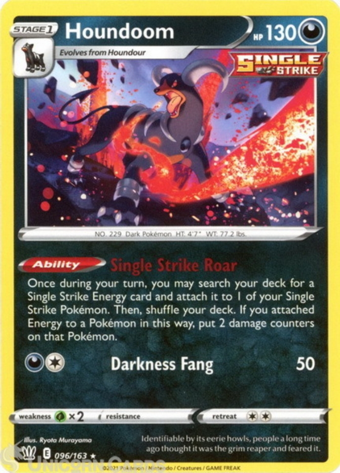 Houndoom 096/163 Rare Mint Pokemon Card:: Unicorn Cards - YuGiOh ...