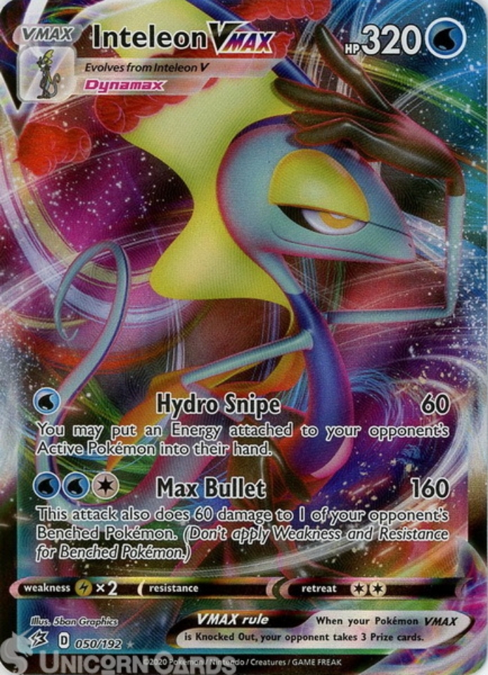 Inteleon Vmax 050/192 - Ultra Rare - Pokemon Sword e Shield Rebel Clash