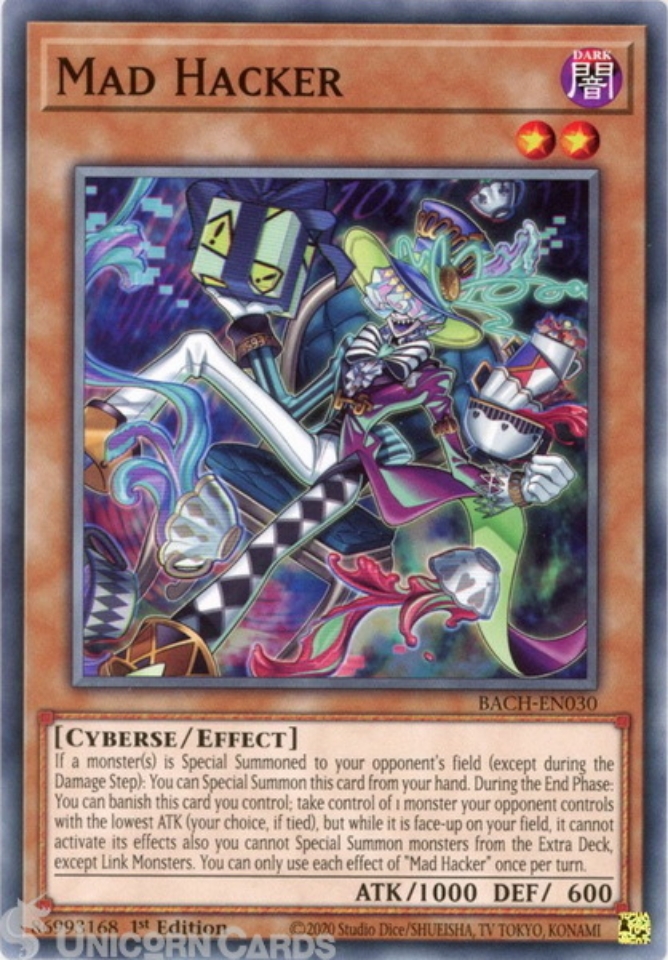 Mad Hacker - BACH-EN030 Common Card - 1st Edition Yu-Gi-Oh! Battle Of Chaos