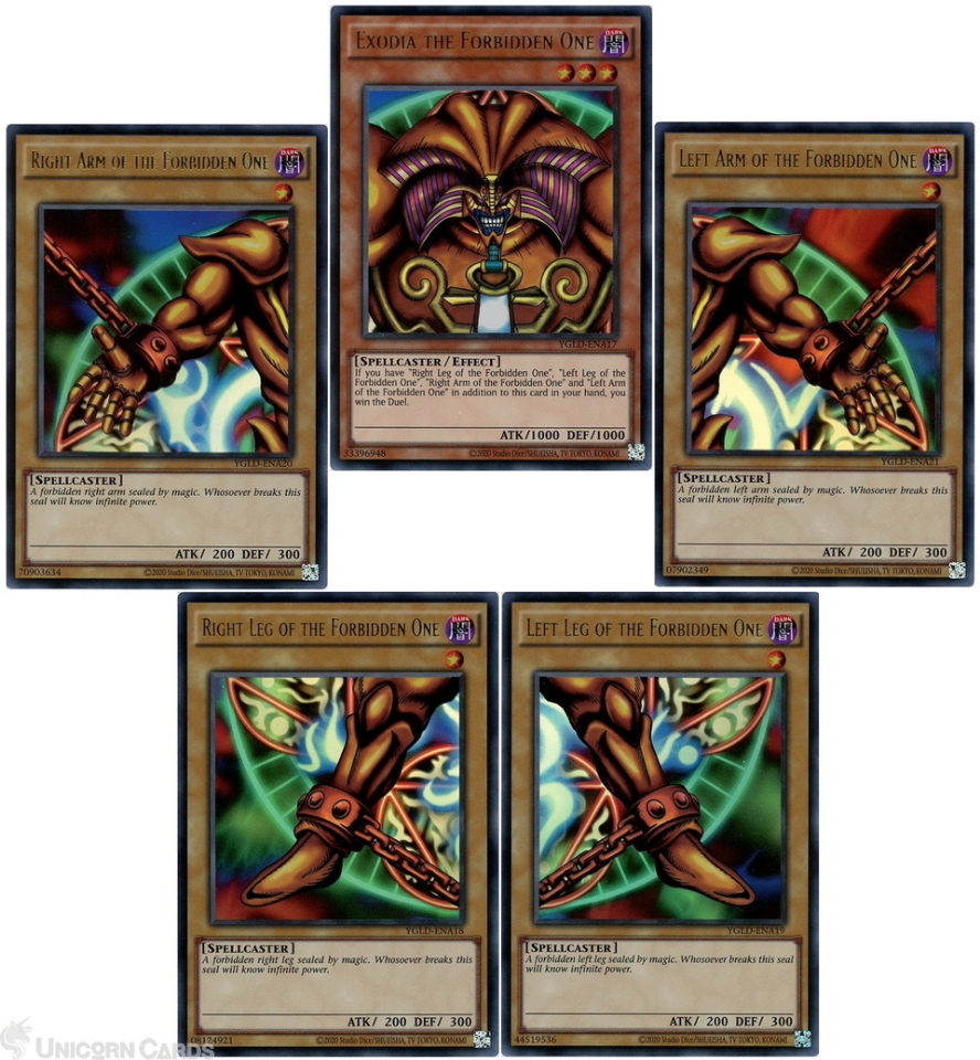 Exodia the Forbidden One Complete 5-Cards Set :: Genuine Ultra