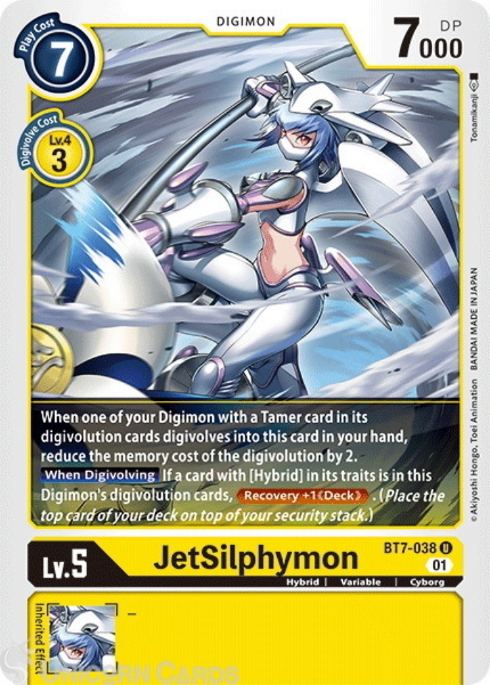 BT7038 JetSilphymon Mint Digimon Card Unicorn Cards