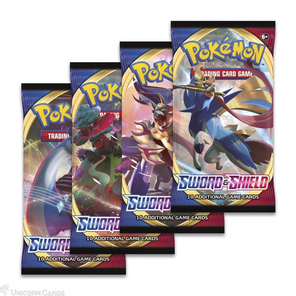 Sword & Shield Base Set: 4 Booster Packs All Types
