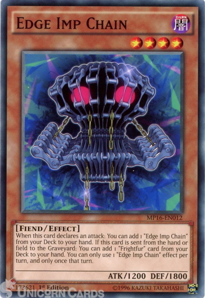 MP16EN012 Edge Imp Chain Common 1st Edition Mint YuGiOh Card Unicorn