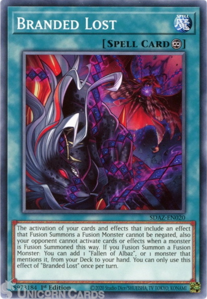 SDAZ-EN020 Branded Lost Common 1st Edition Mint YuGiOh Card:: Unicorn ...