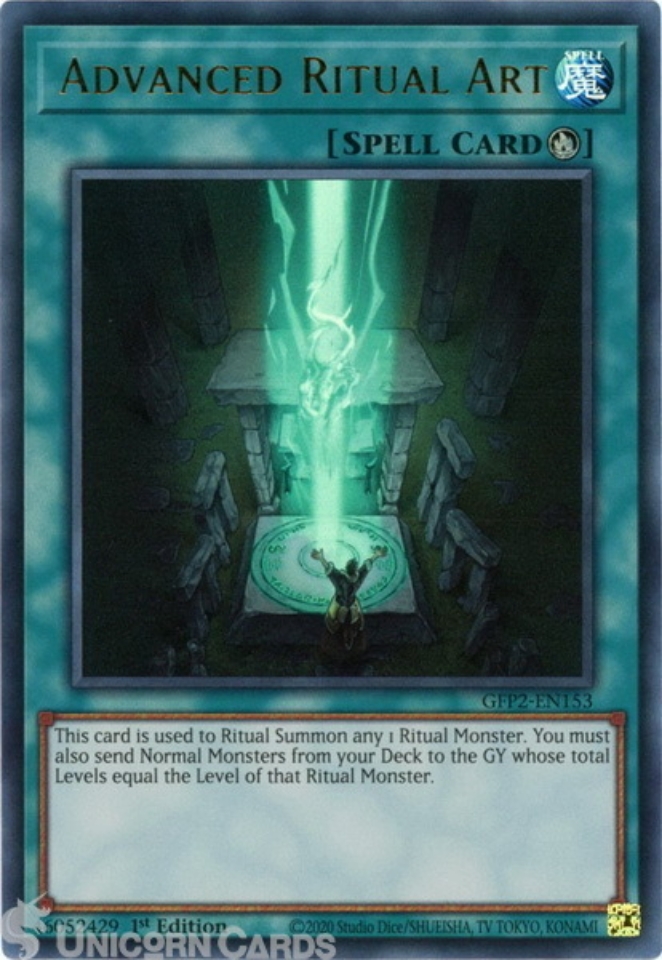 GFP2-EN153 Advanced Ritual Art Ultra Rare 1st Edition Mint YuGiOh Card ...