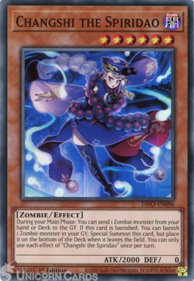 DIFOEN096 Changshi the Spiridao Super Rare 1st Edition Mint YuGiOh