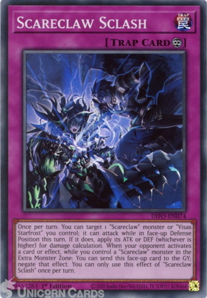 DIFOEN074 Scareclaw Sclash Super Rare 1st Edition Mint YuGiOh Card