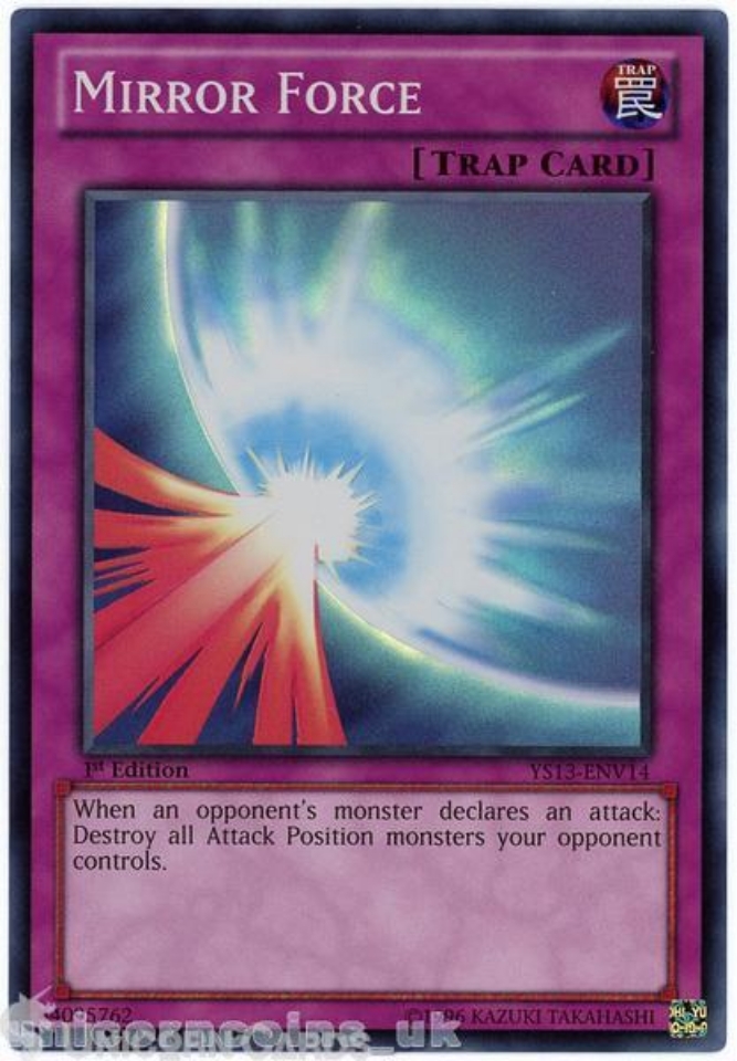 YS13ENV14 Mirror Force Super Rare 1st Edition Mint YuGiOh Card