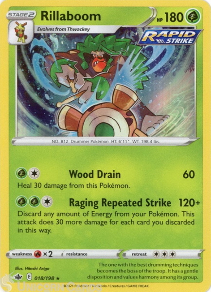 Rillaboom 018/198 Rare Holo Mint Pokemon Card:: Unicorn Cards - YuGiOh ...