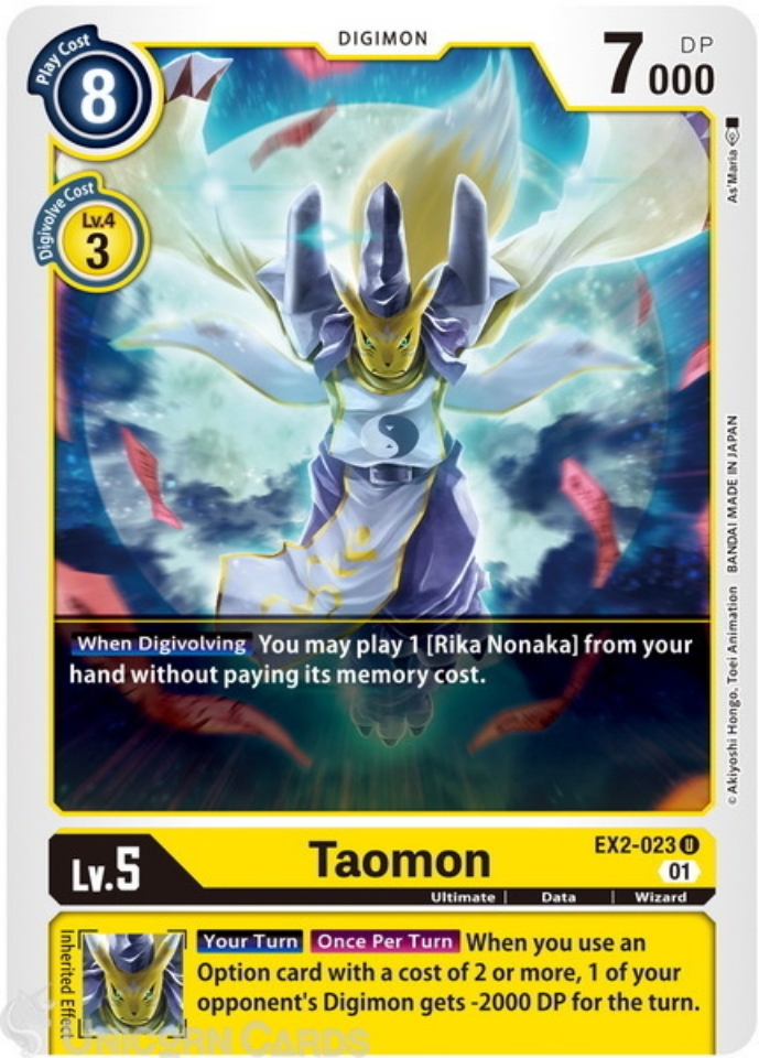 EX2-023 Taomon Uncommon Mint Digimon Card:: Unicorn Cards - YuGiOh ...