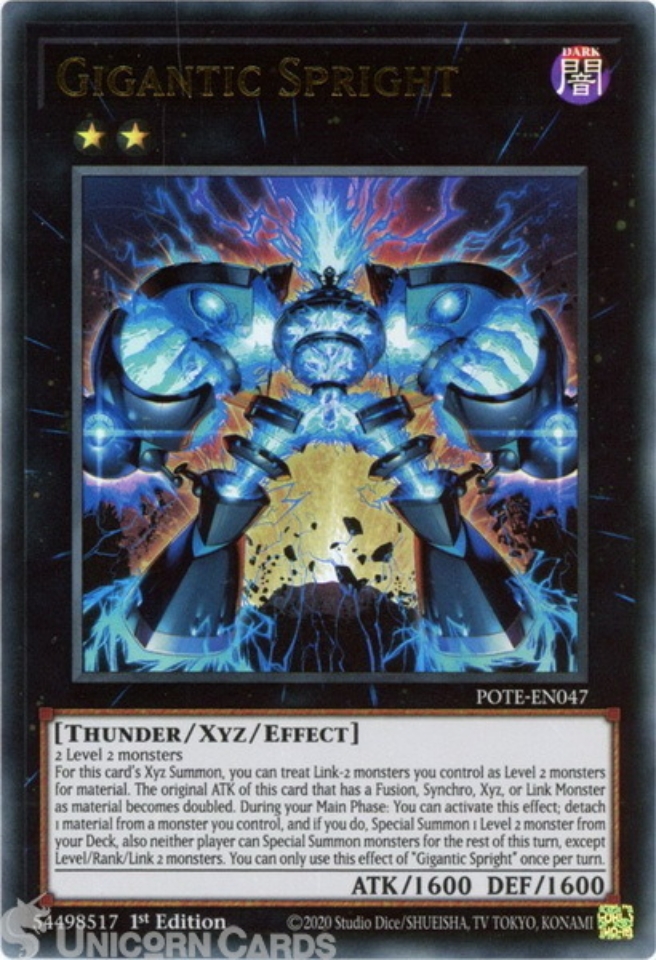 POTE-EN047 Gigantic Spright Ultra Rare 1st Edition Mint YuGiOh Card ...