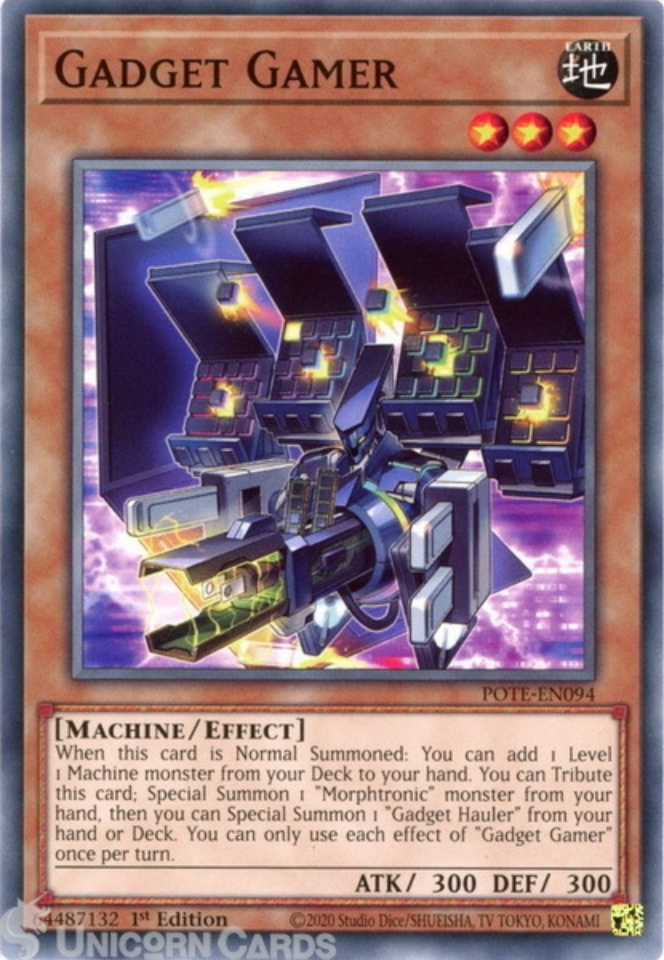 POTEEN094 Gadget Gamer Common 1st Edition Mint YuGiOh Card Unicorn