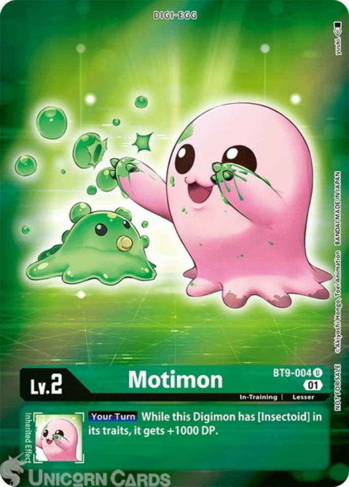 BT9004 Motimon Alternative Art Box Topper Card Mint Digimon Card