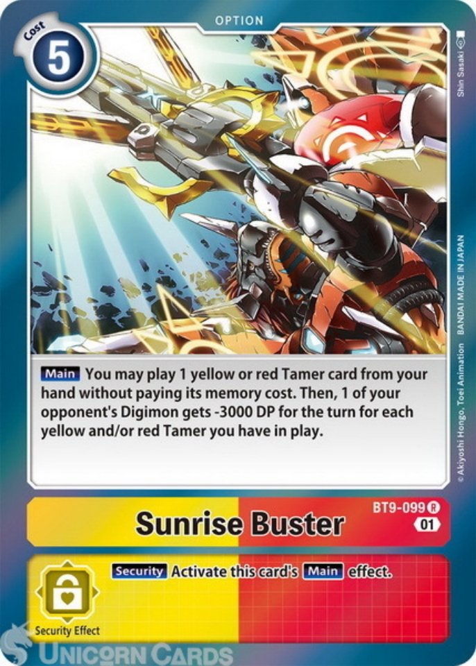 BT9099 Sunrise Buster Rare Mint Digimon Card Unicorn Cards YuGiOh