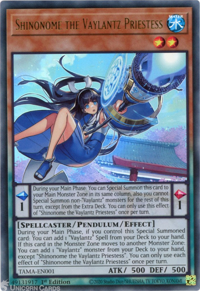 TAMA-EN001 Shinonome the Vaylantz Priestess Ultra Rare 1st Edition