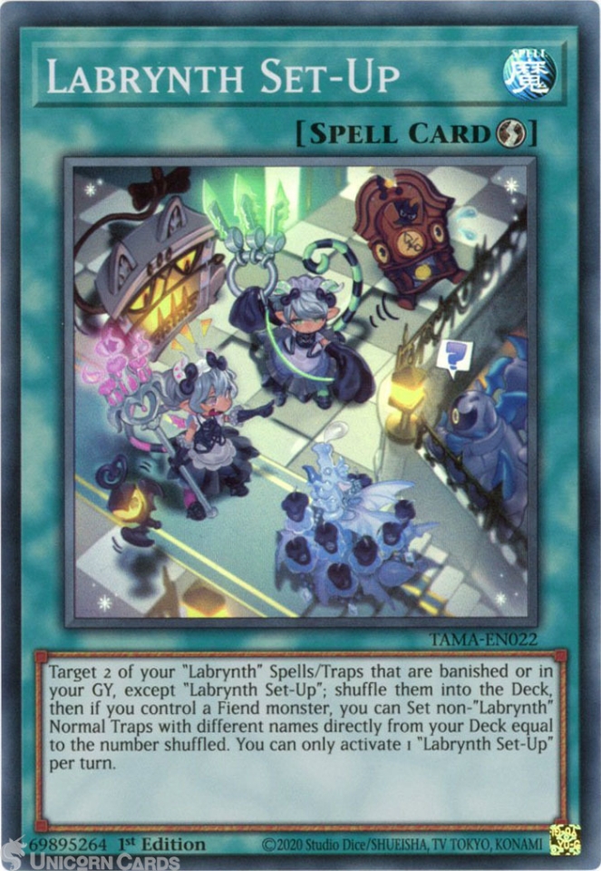 TAMA-EN022 Labrynth Set-Up Super Rare 1st Edition Mint YuGiOh Card::  Unicorn Cards - YuGiOh!, Pokemon, Digimon and MTG TCG Cards for Players and  Collectors.