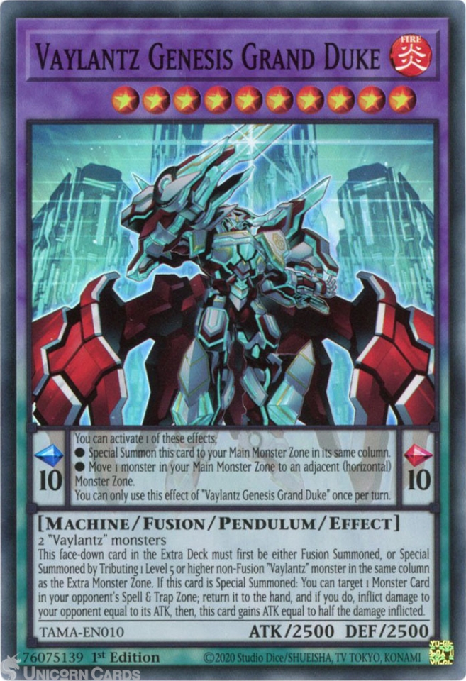 TAMA-EN010 Vaylantz Genesis Grand Duke Super Rare 1st Edition Mint ...