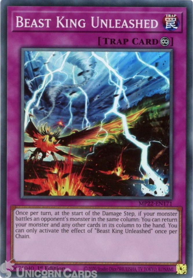 MP22-EN171 Beast King Unleashed Super Rare 1st Edition Mint YuGiOh Card ...