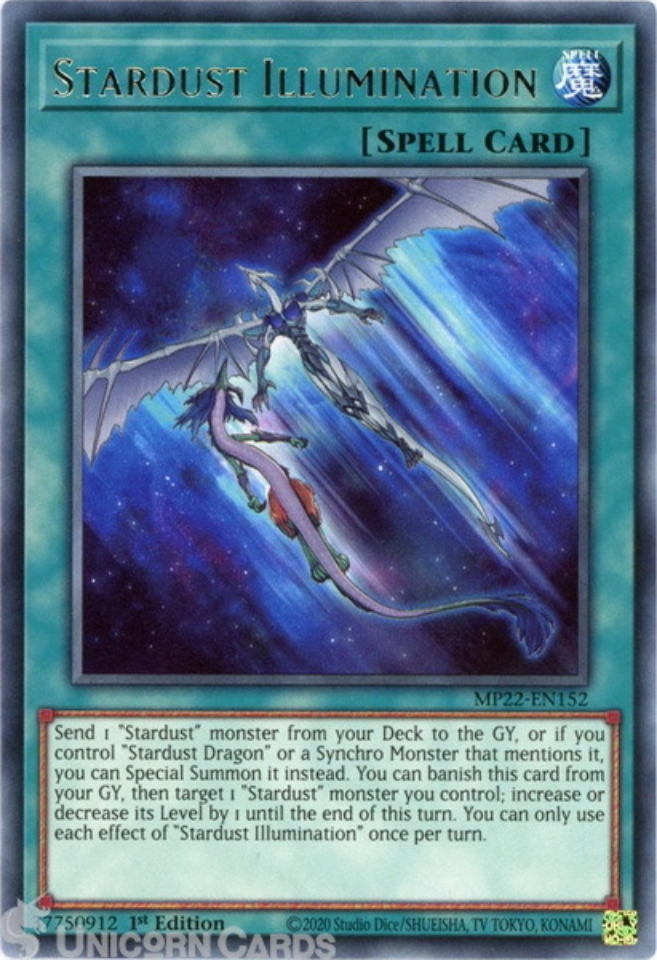 MP22-EN152 Stardust Illumination Rare 1st Edition Mint YuGiOh Card ...