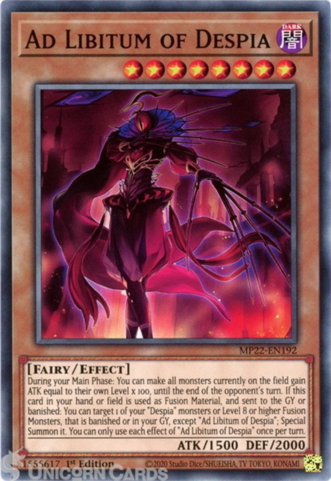 MP22-EN192 Ad Libitum of Despia Common 1st Edition Mint YuGiOh