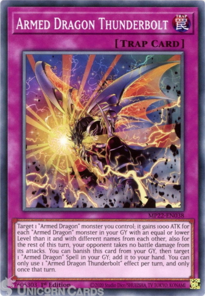 MP22EN038 Armed Dragon Thunderbolt Common 1st Edition Mint YuGiOh Card