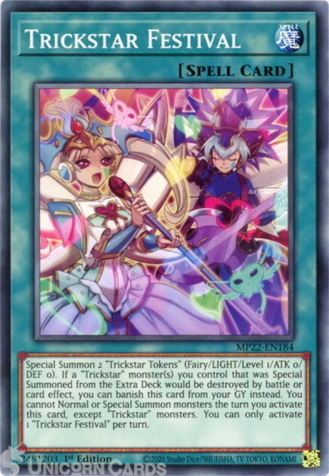 MP22EN184 Trickstar Festival Common 1st Edition Mint YuGiOh Card