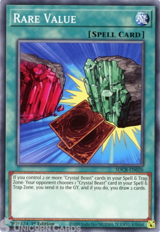 SDCBEN026 Rare Value Common 1st Edition Mint YuGiOh Card Unicorn
