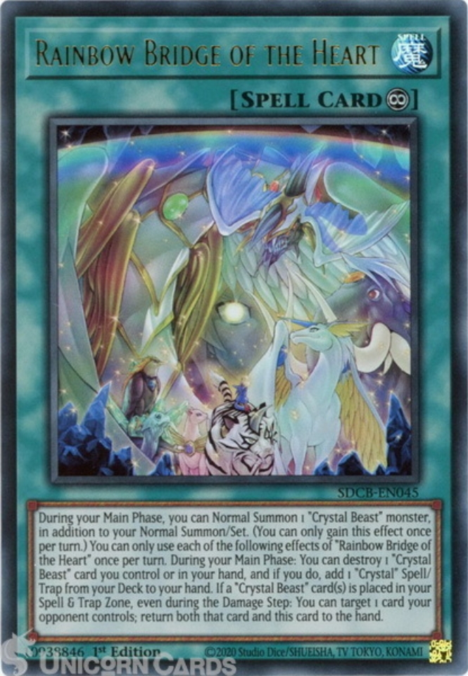 SDCBEN045 Rainbow Bridge of the Heart Ultra Rare 1st Edition Mint