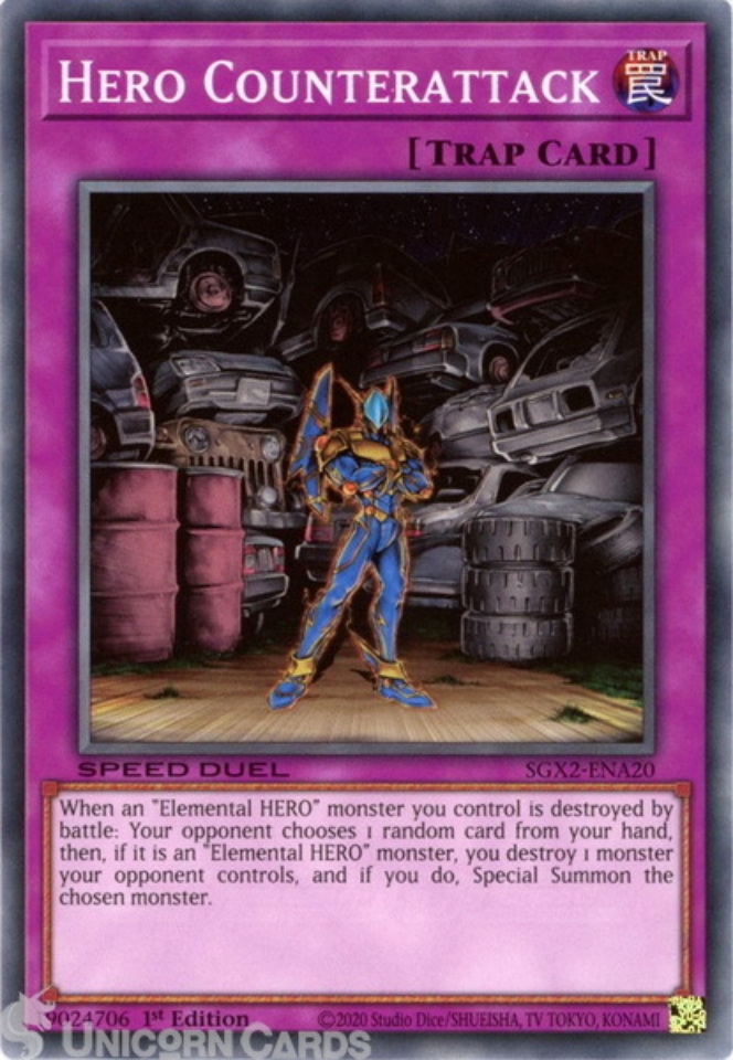 SGX2-ENA20 Hero Counterattack :: Common 1st Edition Mint YuGiOh Card ...