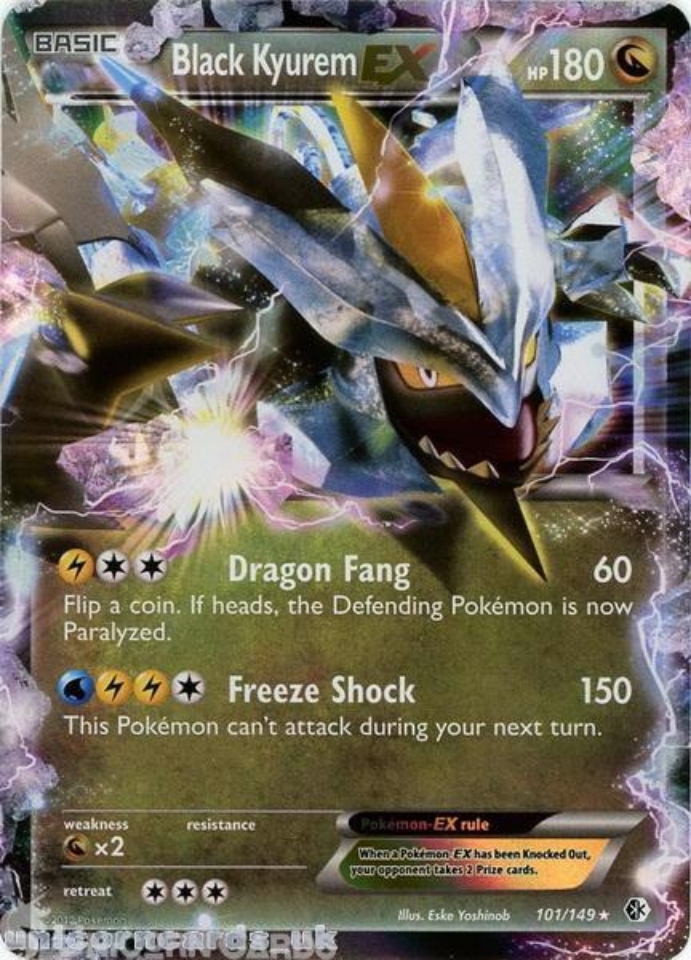 Black Kyurem Ex 101 149 Bkwk Holo Mint Pokemon Card Unicorn Cards Yugioh Pokemon Digimon And Mtg Tcg Cards For Players And Collectors
