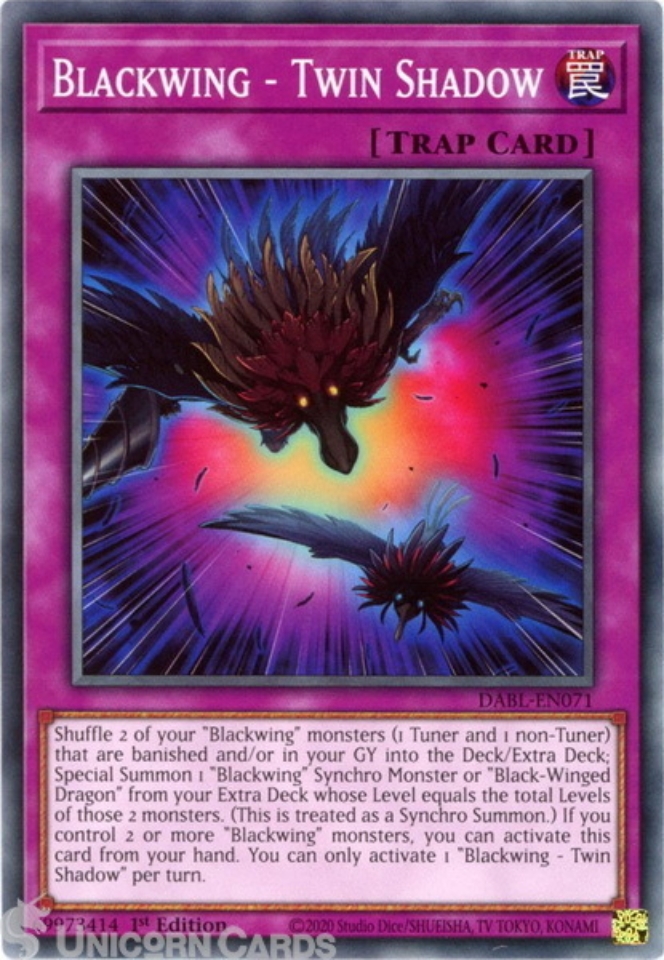 DABLEN071 Blackwing Twin Shadow Common 1st Edition Mint YuGiOh