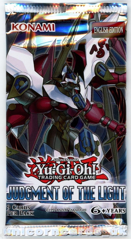 YuGiOh! Judgment of the Light UNL Edition New and Sealed YuGiOh Booster Pack::  Unicorn Cards - YuGiOh!, Pokemon, Digimon and MTG TCG Cards for Players and  Collectors.