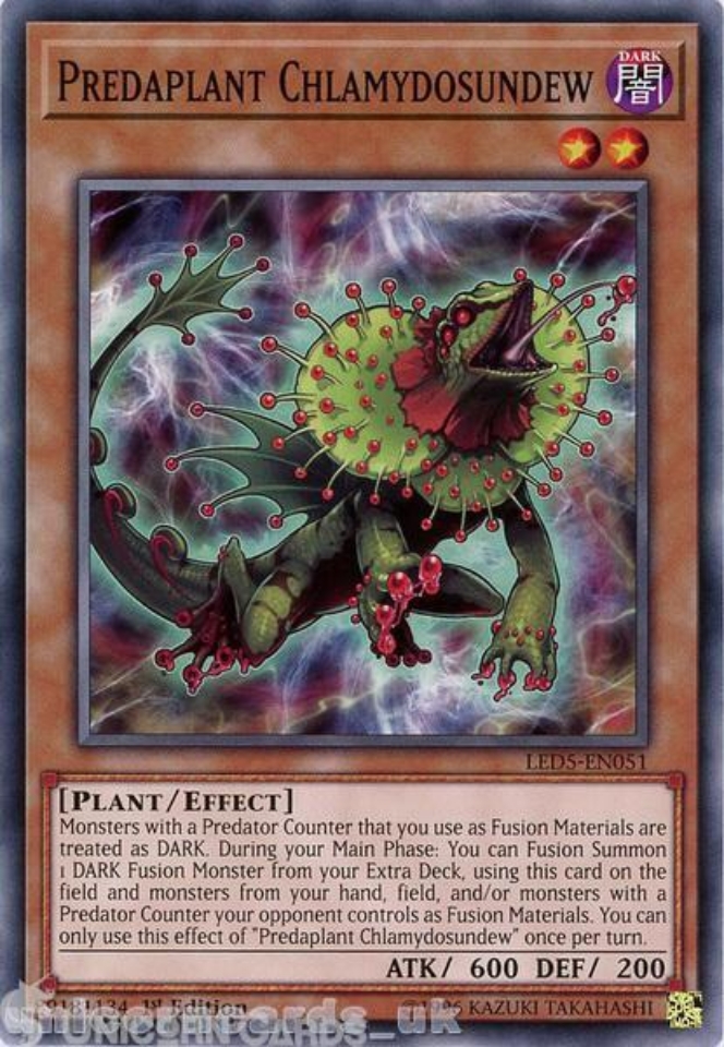 LED5-EN051 Predaplant Chlamydosundew :: Common 1st Edition Mint YuGiOh ...