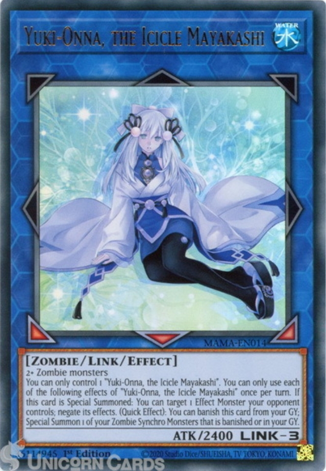 yu_yu_mama MAMA-EN014 Yuki-Onna, the Icicle Mayakashi :: Ultra Rare 1st
