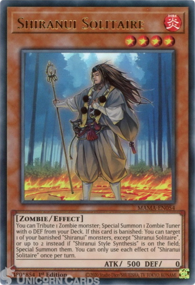 MAMA-EN054 Shiranui Solitaire :: Ultra Rare 1st Edition Mint YuGiOh ...