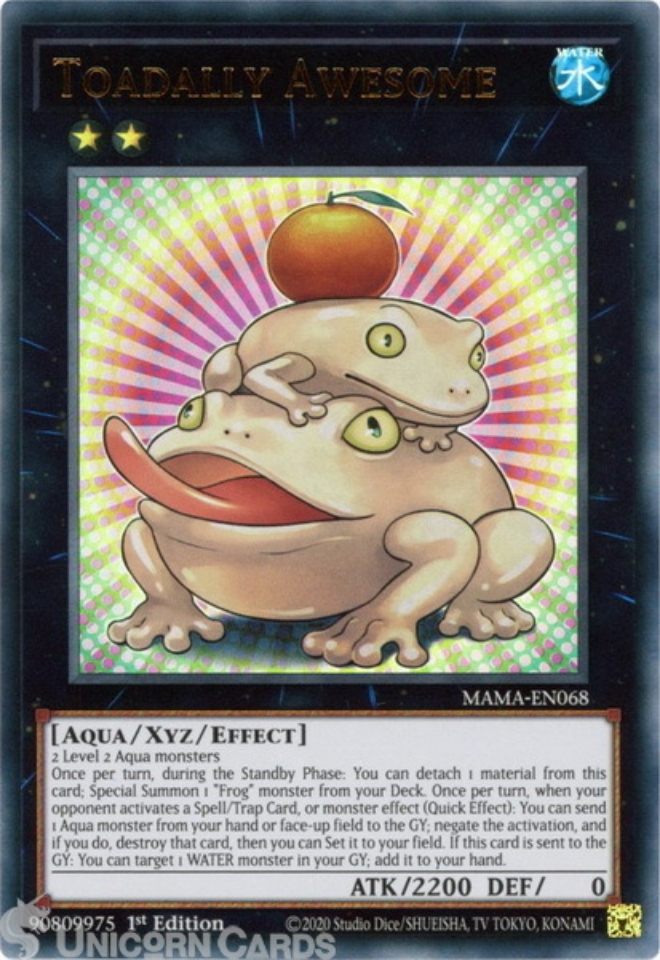 MAMA-EN068 Toadally Awesome :: Ultra Rare 1st Edition Mint YuGiOh Card ...