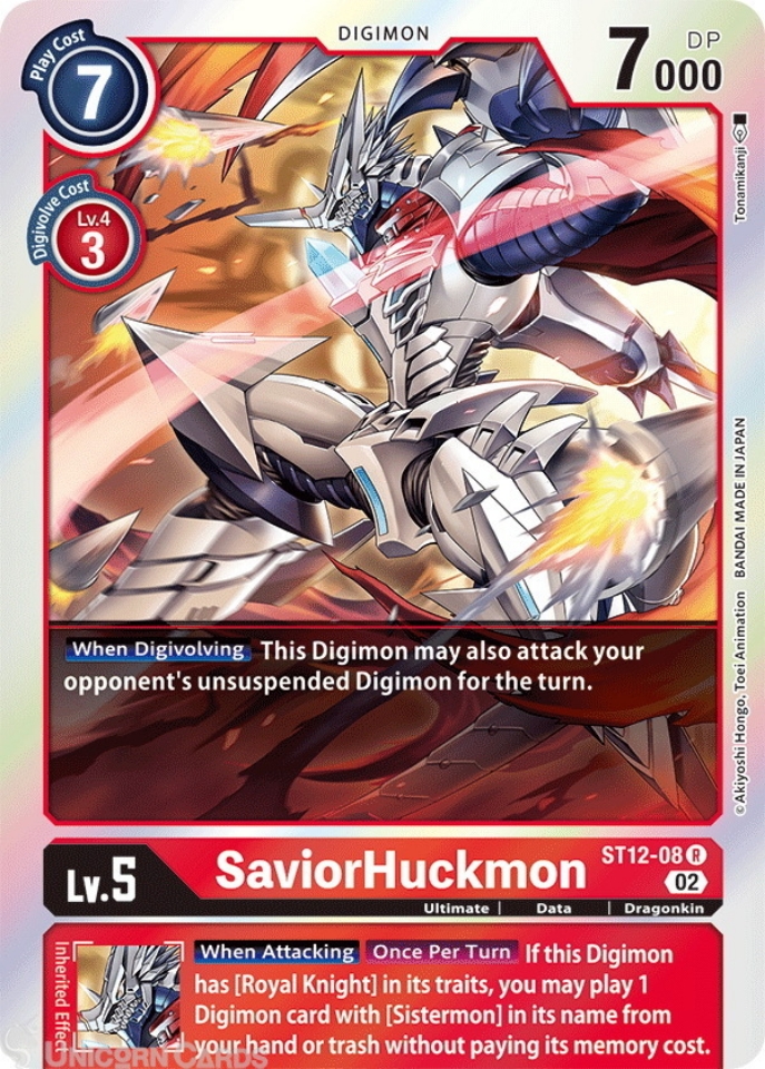 ST1208 SaviorHuckmon Rare Mint Digimon Card Unicorn Cards YuGiOh