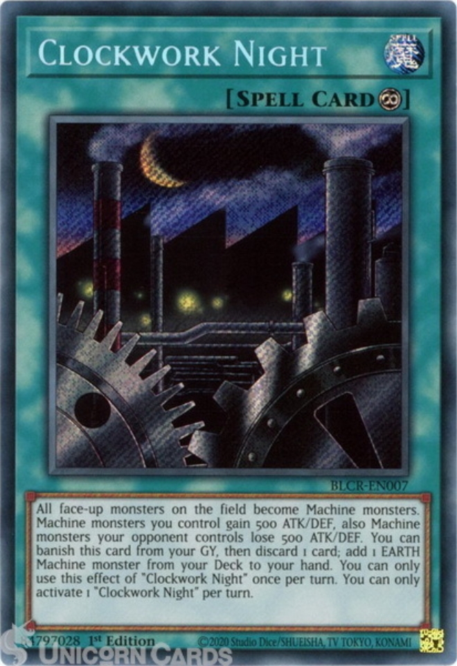 BLCREN007 Clockwork Night Secret Rare 1st Edition Mint YuGiOh Card
