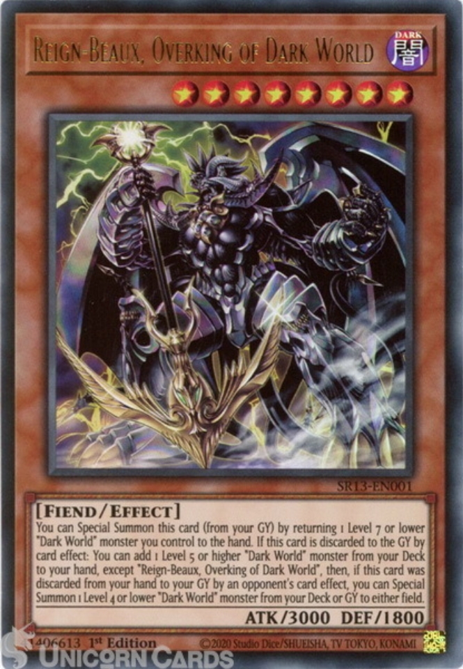 SR13 EN001 Reign Beaux Overking of Dark World Ultra Rare 1st