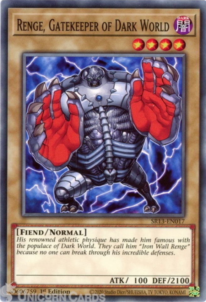 SR13EN017 Renge, Gatekeeper of Dark World Common 1st Edition Mint