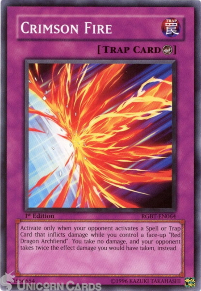 RGBTEN064 Crimson Fire Common 1st Edition Mint YuGiOh Card