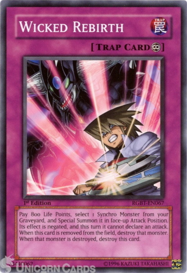 RGBTEN067 Wicked Rebirth Common 1st Edition Mint YuGiOh Card Unicorn Cards YuGiOh
